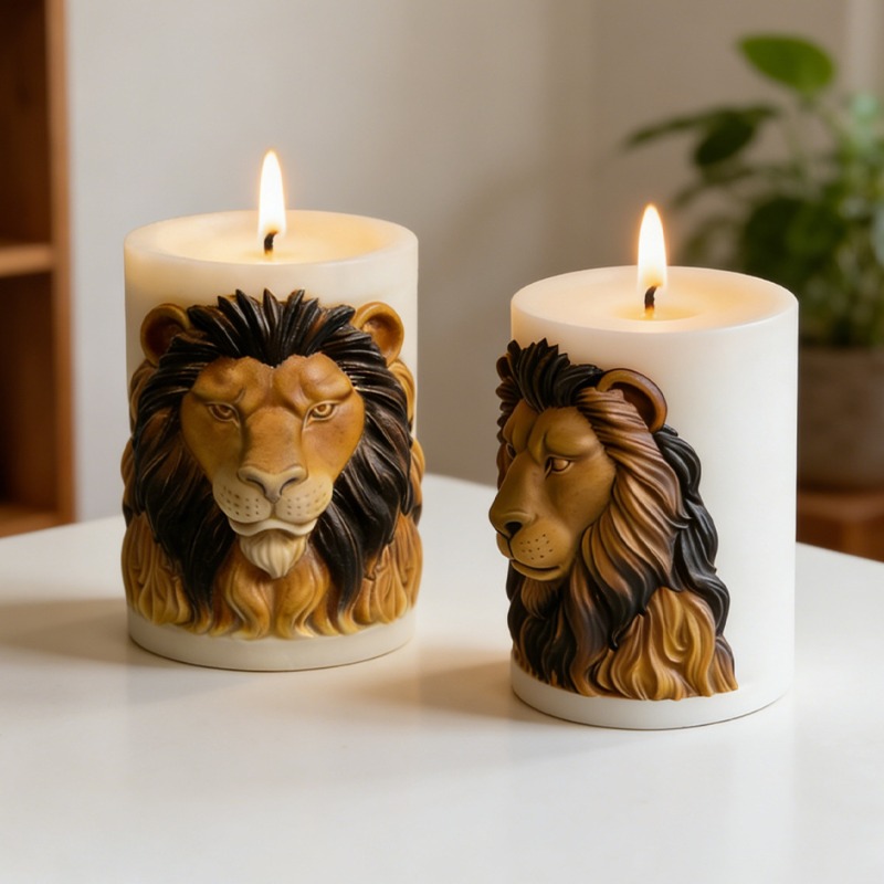 Luxury Candle Supplies Usa - Hayvanlar Aslan Mum Kalıpları Silikon Mum