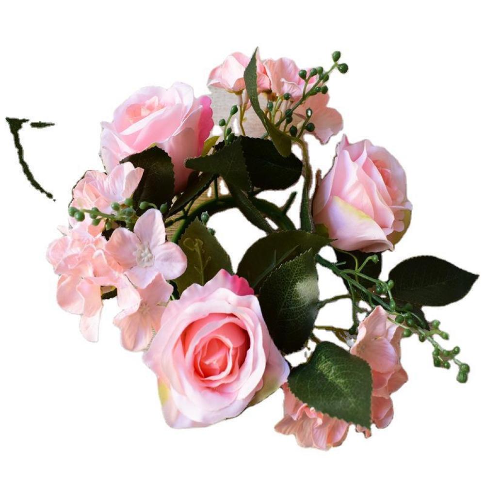 Luxury Candle Supplies Usa - Gerçekçi Gül Çelengi Çiçek Dekorasyonu Lüks