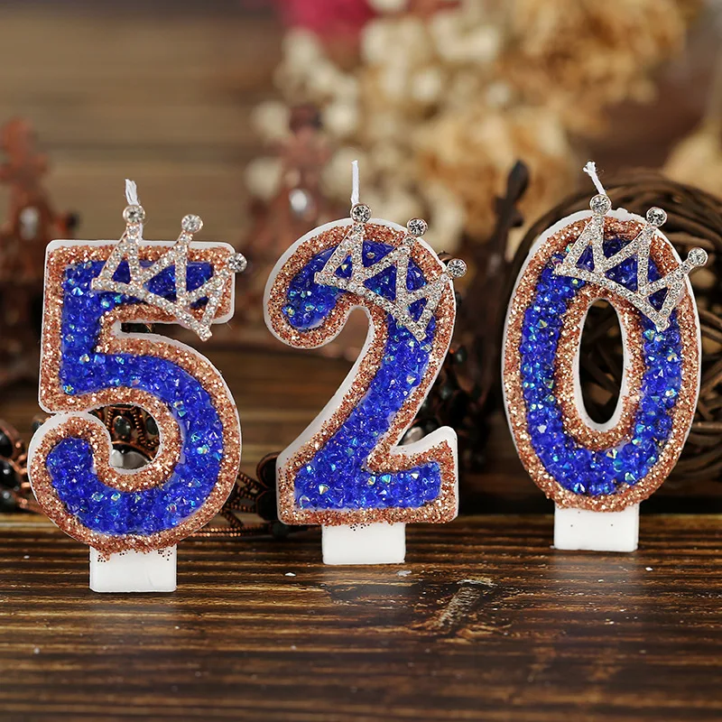 Mavi Taçlı Işıltılı Sayı Doğum - Luxury Candle Supplies Usa incelemesi ve fiyatı